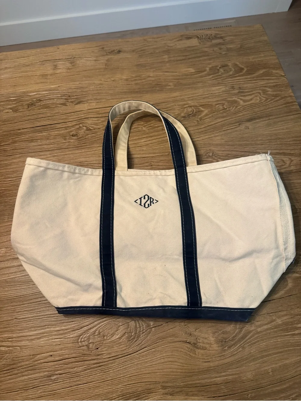 Vintage 80s LL Bean Monogrammed Medium Boat & Tote Bag